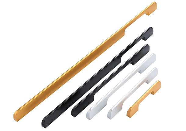 Satin Aluminum Drawer Pull - Contemporary Style, Fingerprint Resistant for Bathroom Vanity