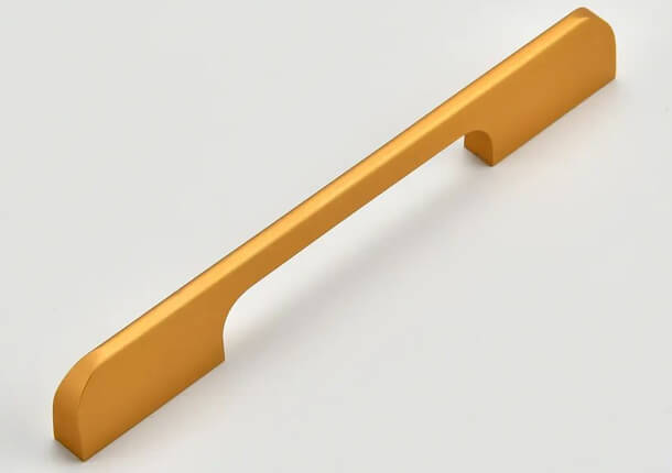 Silver Aluminum Cabinet Pull - Ergonomic Grip, Easy Install for Kitchen Renovation