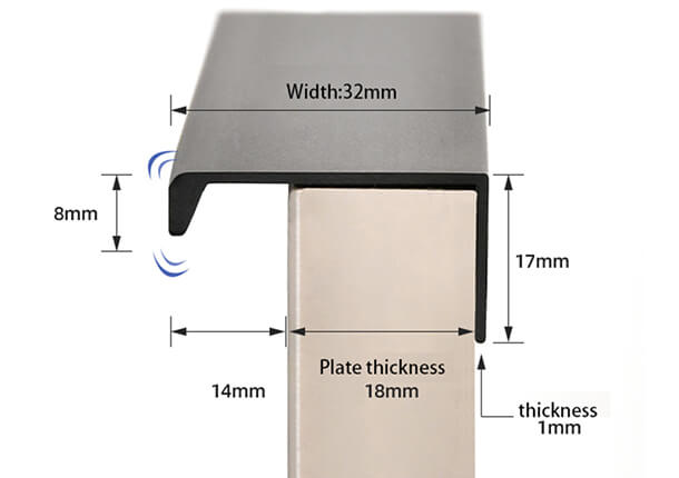 Wardrobe Aluminum Cabinet Handle - Lightweight Design for Closet Organization