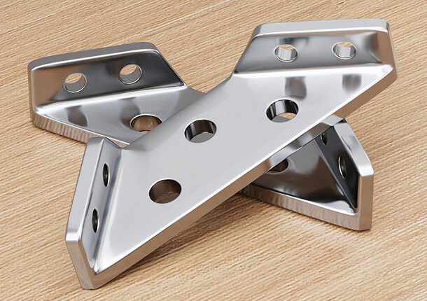Polished Metal Angle Bracket - Heavy Duty Corner Support - 35mm Length for Shelf and Cabinet Reinforcement