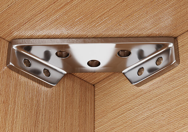 Industrial Grade Metal Corner Bracket - Multi-Hole Design for Secure Mounting - Ideal for DIY Woodworking Projects