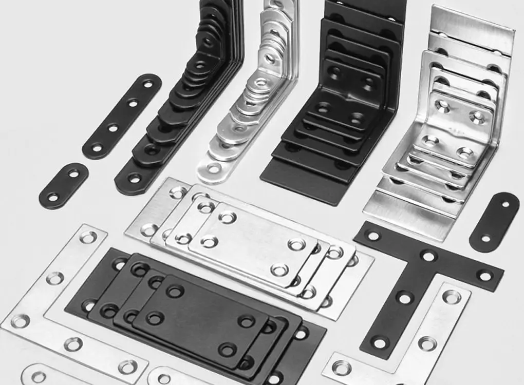 Brushed stainless steel L bracket