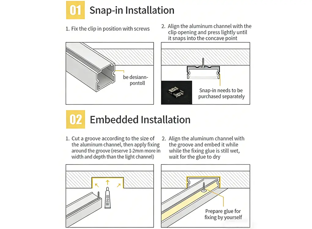 U-Shaped LED Profile