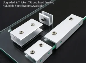 Aluminiowy klips mocujący szkło